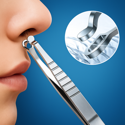 TrimSure | Nose Hair Tweezers – Safe Round Tip Design – Stainless Steel – Precise Grooming for Nose & Face