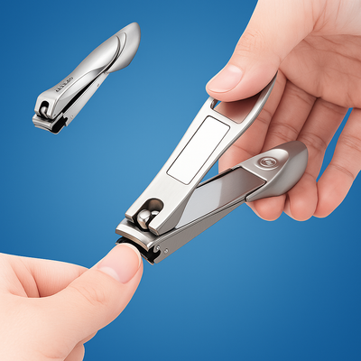 NeatEdge | Precision Nail Clippers – Anti-Splash Catcher – Sharp Stainless Steel – Easy Grip for Clean Grooming