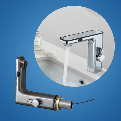 AquaSense | Infrared Sensor Faucet – LED Temperature Display – Automatic Shut-Off – Ideal for Kitchen & Bathroom Safety