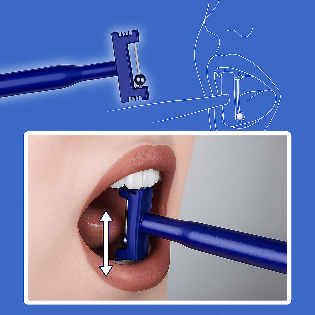 VocaFlex | Oral Muscle Trainer – 3-Piece Tongue Tip Exerciser – Non-Slip Handle – Improves Speech & Swallowing Control