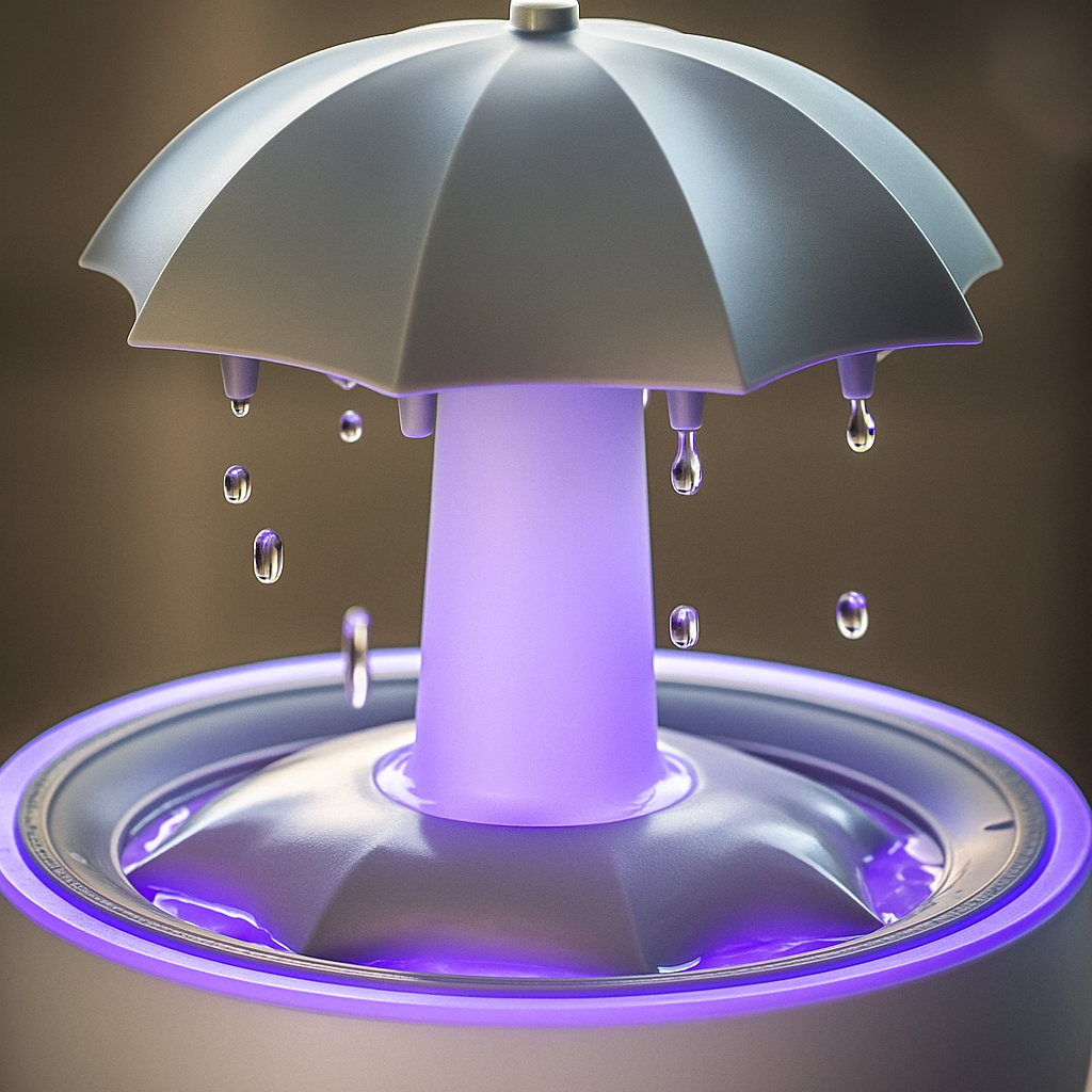 LumiDrop | Ultrasonic Aroma Diffuser – Rotating Umbrella Mist – LED Night Light – Quiet Humidifier for Bedroom