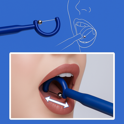 VocaFlex | Oral Muscle Trainer – 3-Piece Tongue Tip Exerciser – Non-Slip Handle – Improves Speech & Swallowing Control