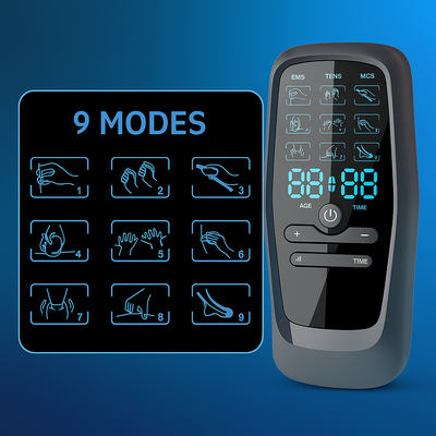 StimEase | Muscle Stimulator EMS – Intense Pain Relief – USB-Powered 10 Pads – Back & Shoulder Discomfort