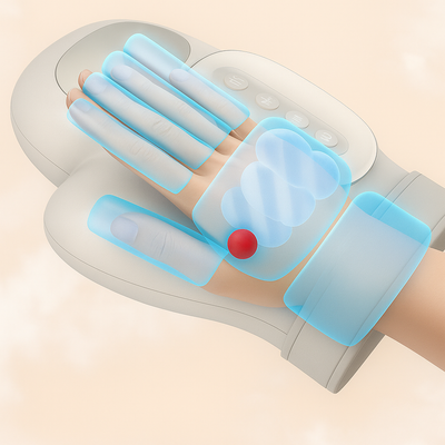 CalmPulse | Hand Compression Massager – Heat Relief Device – Cordless USB-Rechargeable – Ideal for Carpal Tunnel