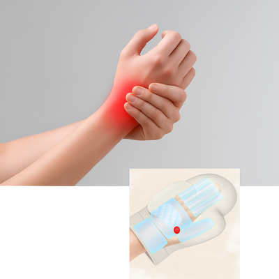 CalmPulse | Hand Compression Massager – Heat Relief Device – Cordless USB-Rechargeable – Ideal for Carpal Tunnel