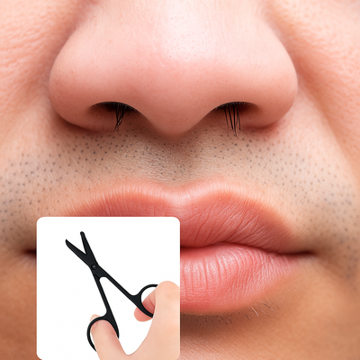 SafeTrim | Nose Hair Scissors – Rounded Tip Safety – Rust-Resistant Stainless Steel – Painless Grooming for Men & Women