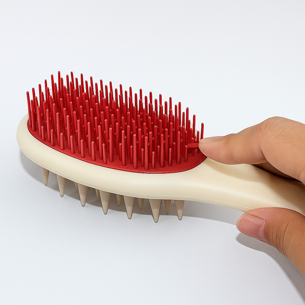 ScalpLuxe | Double-Sided Shampoo Brush – Silicone Scalp Massager – Deep Clean for Oily Hair & Sensitive Scalp