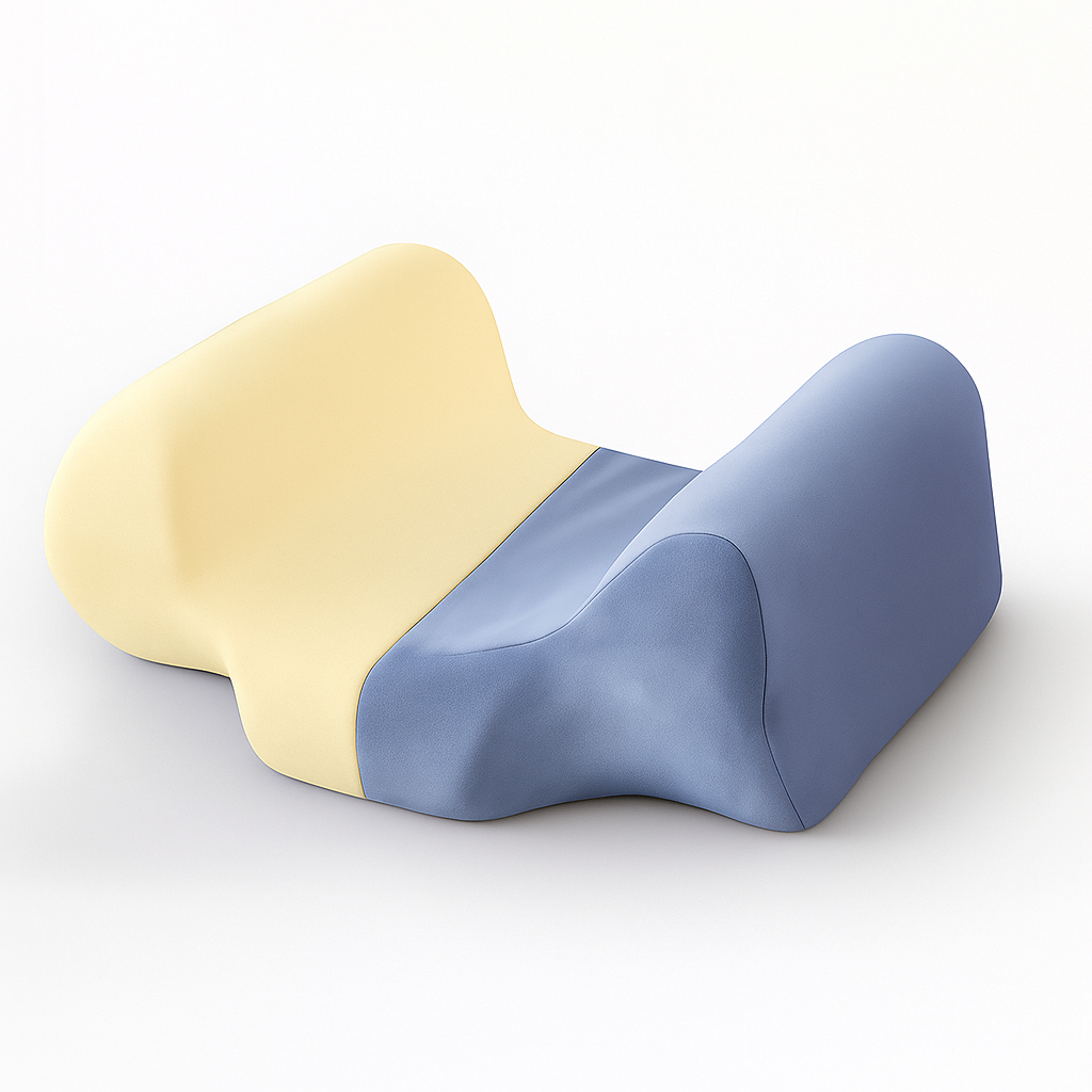 GlowAlign | Anti-Wrinkle Beauty Pillow – Memory Foam Orthopaedic Support – Contoured Shape for Side & Back Sleepers