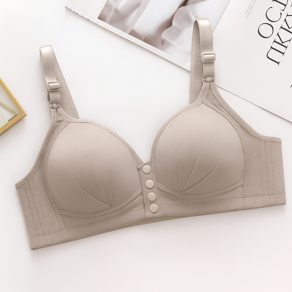 Luvina | Plus Size Push-Up Bra – Wireless Front Closure – Breathable Lift Support – Everyday Comfort & Ease