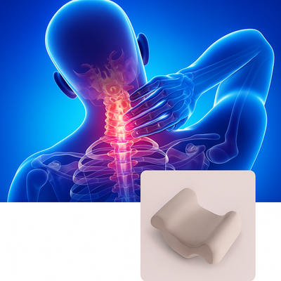 GlowAlign | Anti-Wrinkle Beauty Pillow – Memory Foam Orthopaedic Support – Contoured Shape for Side & Back Sleepers