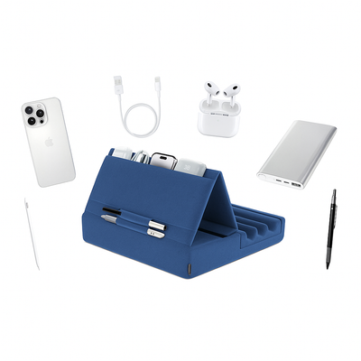 ViewEase | Foldable Tablet Pillow Stand – Adjustable Hands-Free Holder – Soft Cushioned Support with Pocket – Home & Travel Use