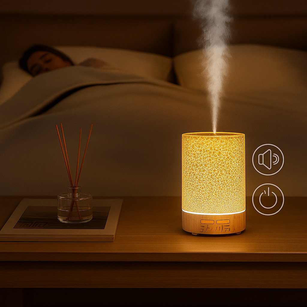 AeroGlow | Ultrasonic Air Humidifier – Essential Oil Diffuser with LED Night Light – Quiet Cool Mist – Bedroom & Home Relaxation