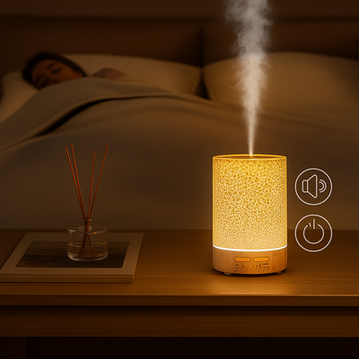 AeroGlow | Ultrasonic Air Humidifier – Essential Oil Diffuser with LED Night Light – Quiet Cool Mist – Bedroom & Home Relaxation