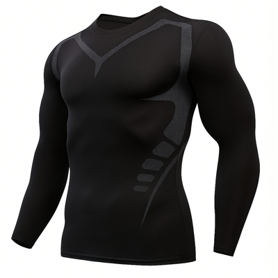 ProDryFit | Men’s Long Sleeve Workout Shirt – Quick-Dry Moisture-Wicking Top – Breathable Stretch Mesh – Gym & Running