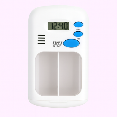 MediPrompt | Pill Organiser Alarm Box – Medication Reminder with Timer – Portable & Easy to Use – Daily Health Support