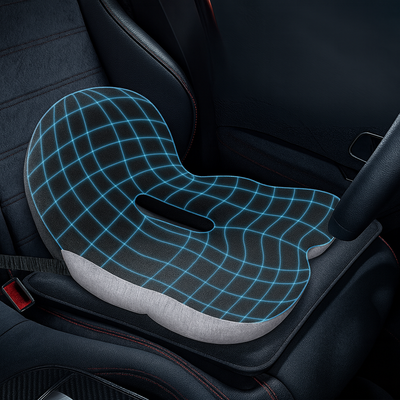 SeatRelief | Seat Cushion – Lumbar & Coccyx Pain Relief – Memory Foam Non-Slip Support – Office Car Home Use