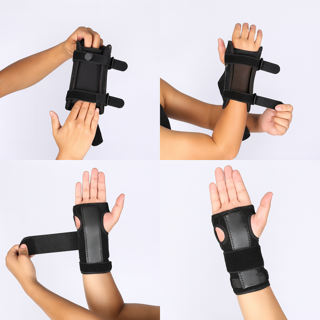 WristGuard | Wrist Support Brace – Carpal Tunnel Pain Relief – Adjustable Breathable Compression Mesh – Typing Work & Daily Use