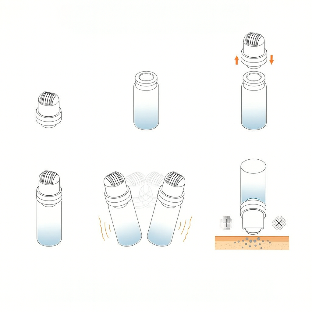 SkinFuse | Microneedle Derma Roller – Boosts Serum Absorption – Refillable Bottle & Fine Needles – Safe At-Home Skincare