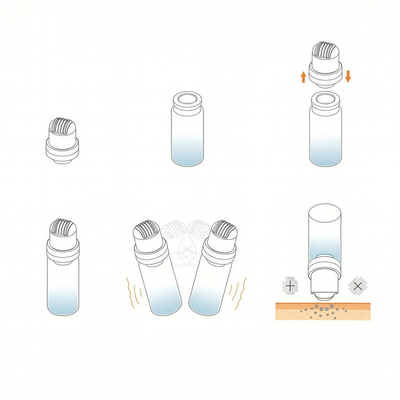 SkinFuse | Microneedle Derma Roller – Boosts Serum Absorption – Refillable Bottle & Fine Needles – Safe At-Home Skincare