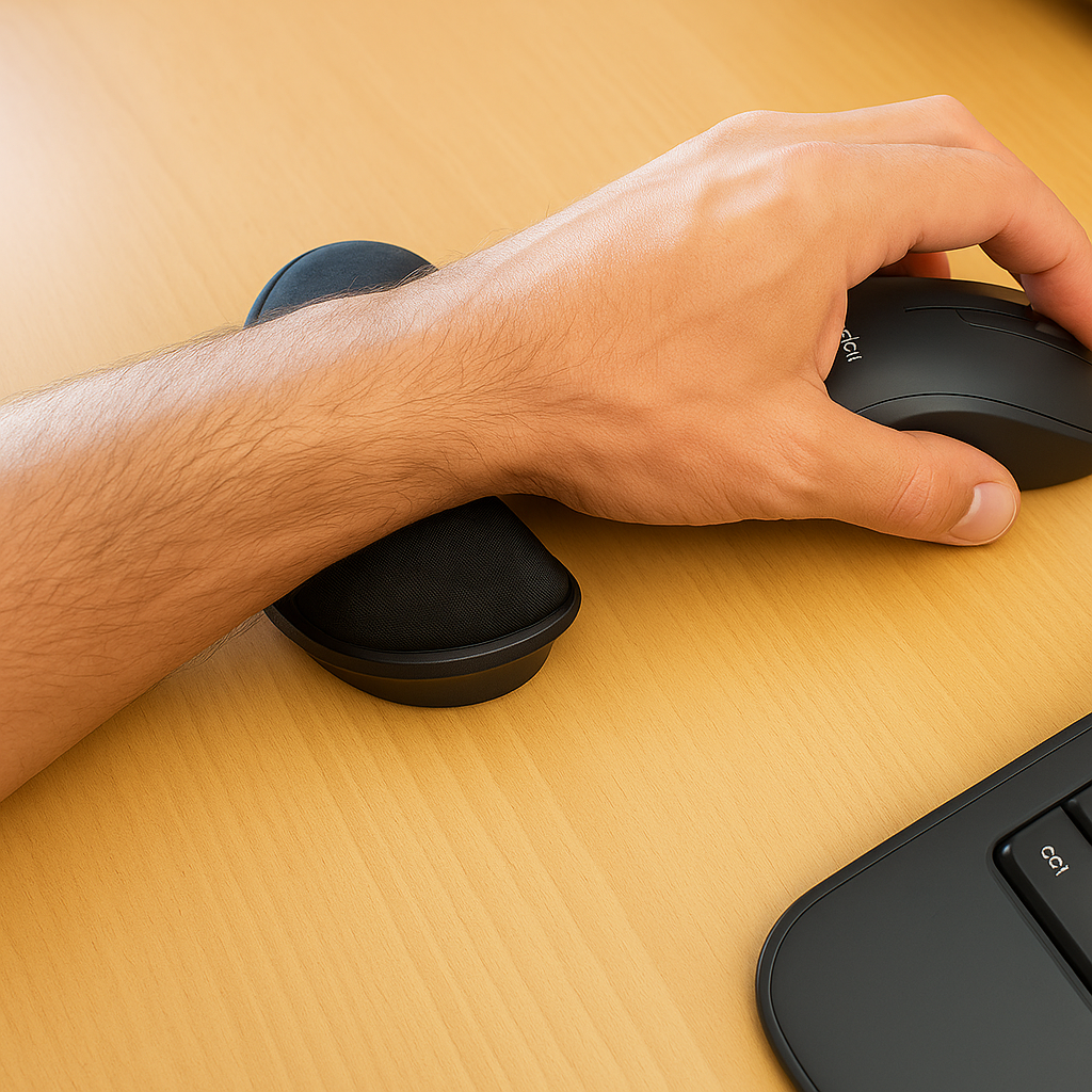WristEase | Ergonomic Wrist Rest – Pain Relief Support – Memory Foam Cushioned Non-slip – Office and Gaming