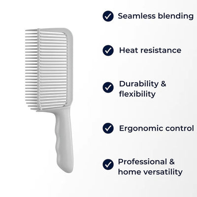 FadeMaster | Fade Comb – Heat-Resistant Hair Blending Tool – Flexible Durable Plastic – Professional Barber & Home DIY Haircut Styling