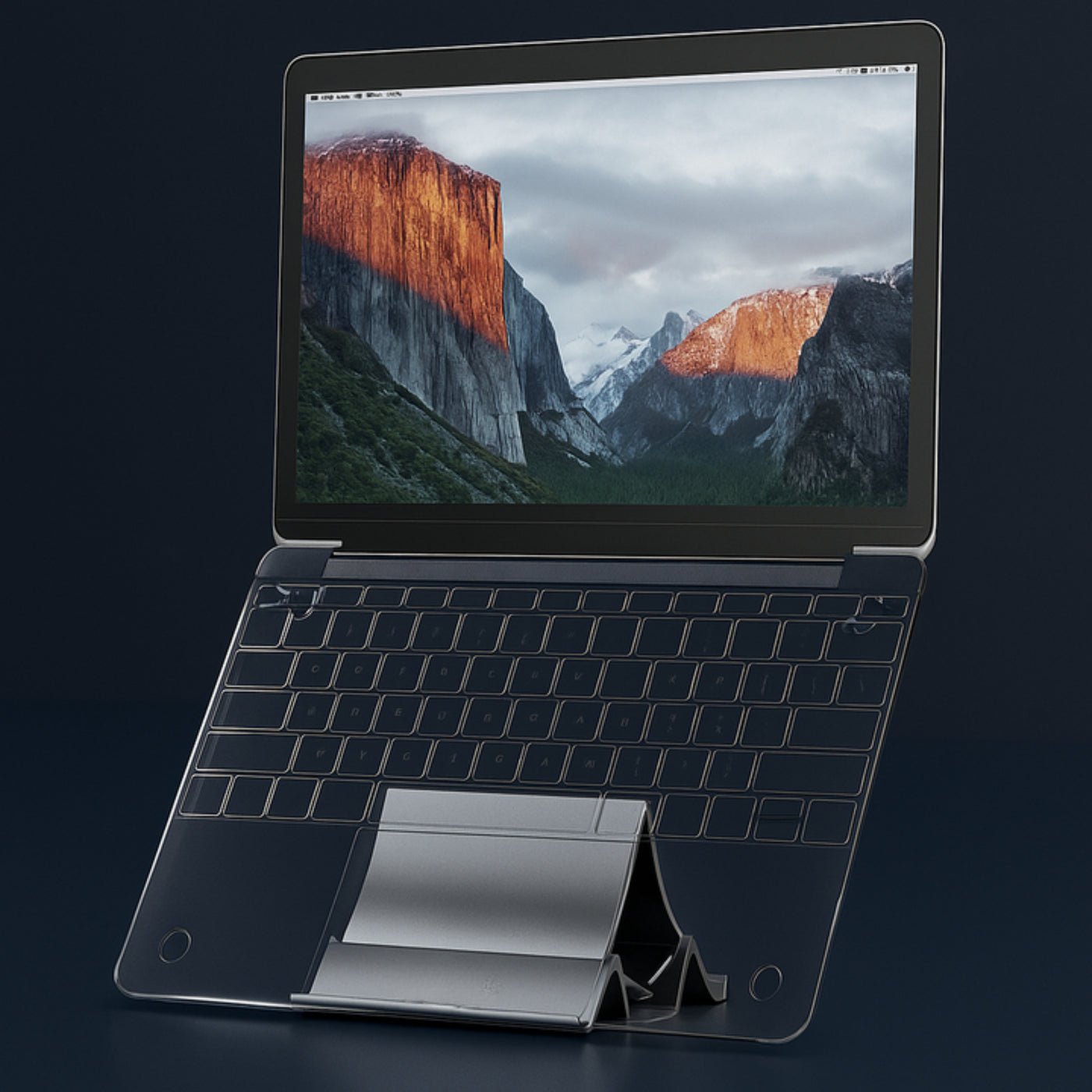 Deskform | Vertical Laptop Stand – Adjustable Aluminium Design – Space-Saving Cooling Holder for Workstations