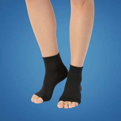 HeelEase | Gel Heel Repair Socks – Moisturising Gel Lining – Cushioned Open-Toe – Softens Cracked Heels Overnight – For Foot Relief Comfort