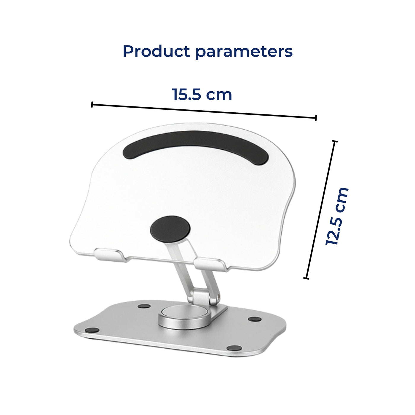 StandEase | Tablet Stand For Desk – Ergonomic Adjustable Angles – Acrylic Foldable Non-slip – Home Office & Study