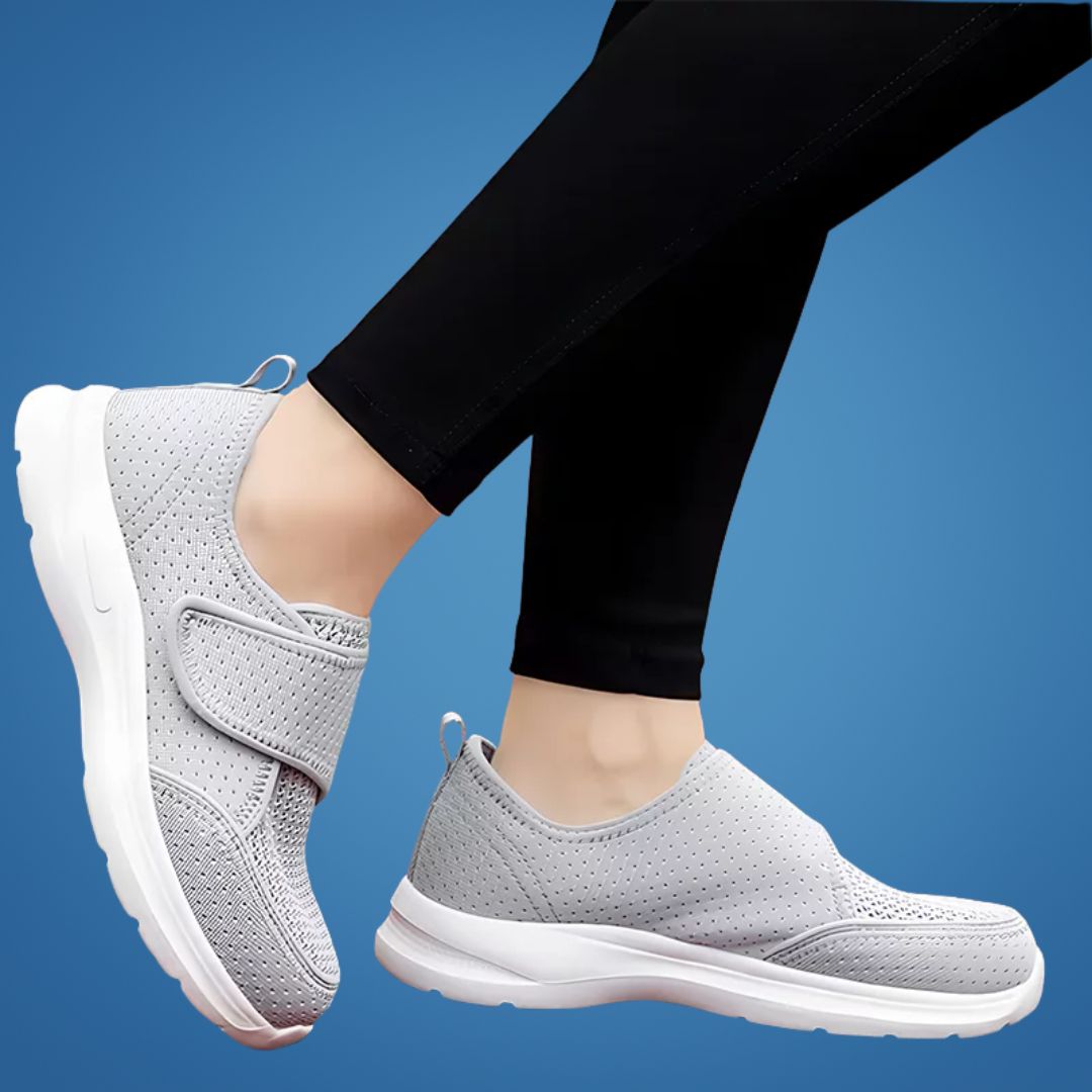 EaseStride | Orthopedic Shoes for Swollen Feet – Adjustable Velcro Straps – Breathable Cushioned Insole – Ideal for Elderly Comfort