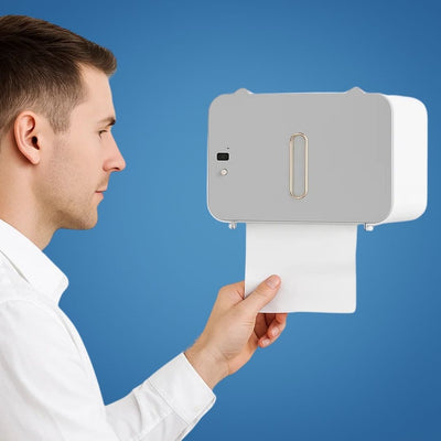 CleanGuard | Touch‑Free Toilet Roll Dispenser – Sensor‑Activated – Auto‑Fold Cut – For Busy Washrooms