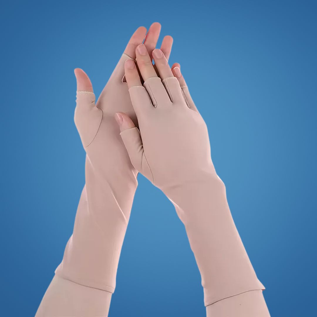 SunGuard Pro | Sun Protection Gloves – Prevents Sunburn – Breathable Stretch – Fingerless Comfort for Outdoor Use