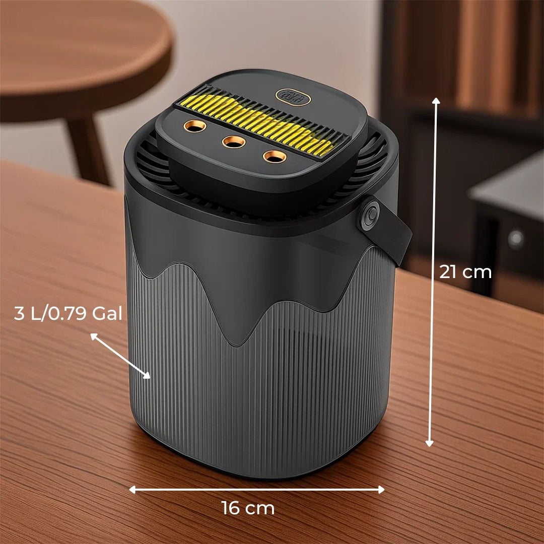 BreatheWell | Air Humidifier Diffuser – Essential Oil Aroma – Quiet 3 L Tank – Relieves Dry Air, Soothes Skin & Improves Sleep Quality