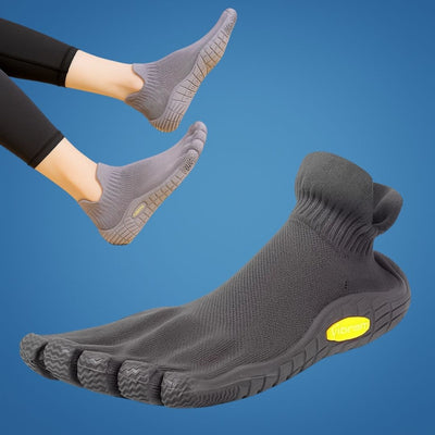 BareStride | Barefoot Toe‑Separated Sock Shoes – Zero‑Drop Flexible Sole – Breathable Knit Upper – Natural Balance for Yoga & Daily Wear