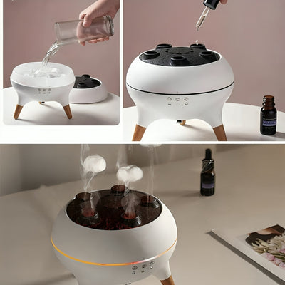 AirSoothe | Humidifier – Quiet LED Jellyfish Effect – Remote Control – Relieves Dry Skin & Congestion for Peaceful Sleep & Relaxation