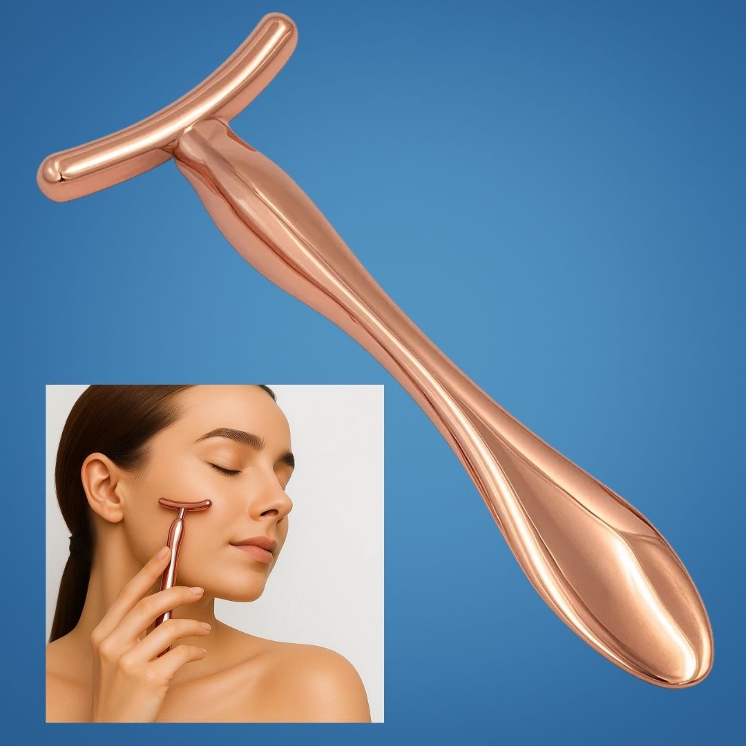 LiftGlow | Face & Eye Massager Tool – Lifts Skin & Reduces Puffiness – Hygienic Scoop-End Design – Portable Daily Anti-Ageing Skincare