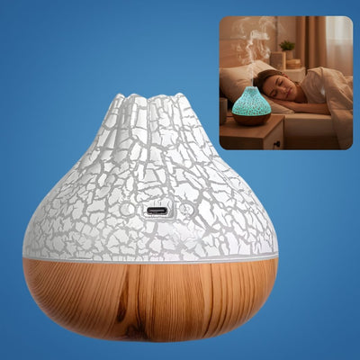 CalmMist | Humidifier and Essential Oil Diffuser – Quiet Ultra-Fine Mist – 300 ml Water Tank – Relieves Dry Skin – Enhances Sleep Quality