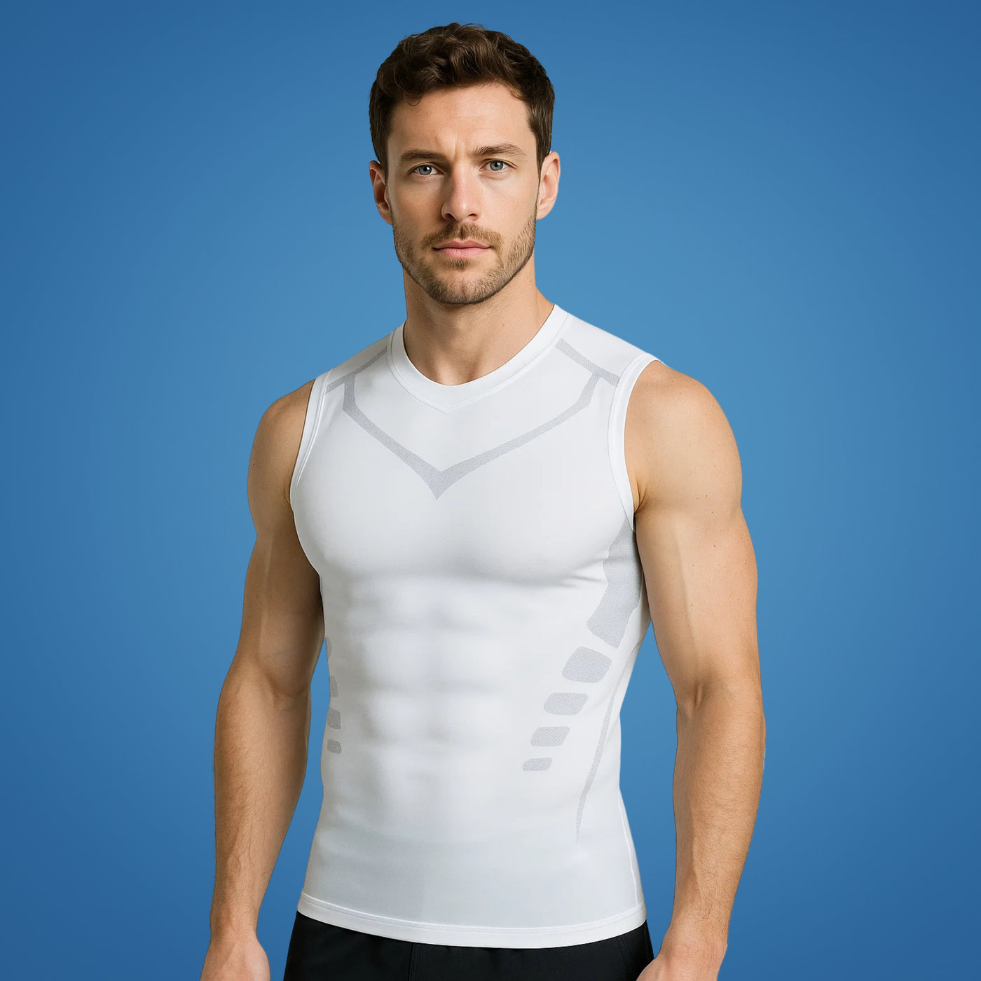 SculptEase | Body Shaping Tank Top – Slimming Compression Shirt – Back Support – Improves Posture – Smooth Look Under Clothes