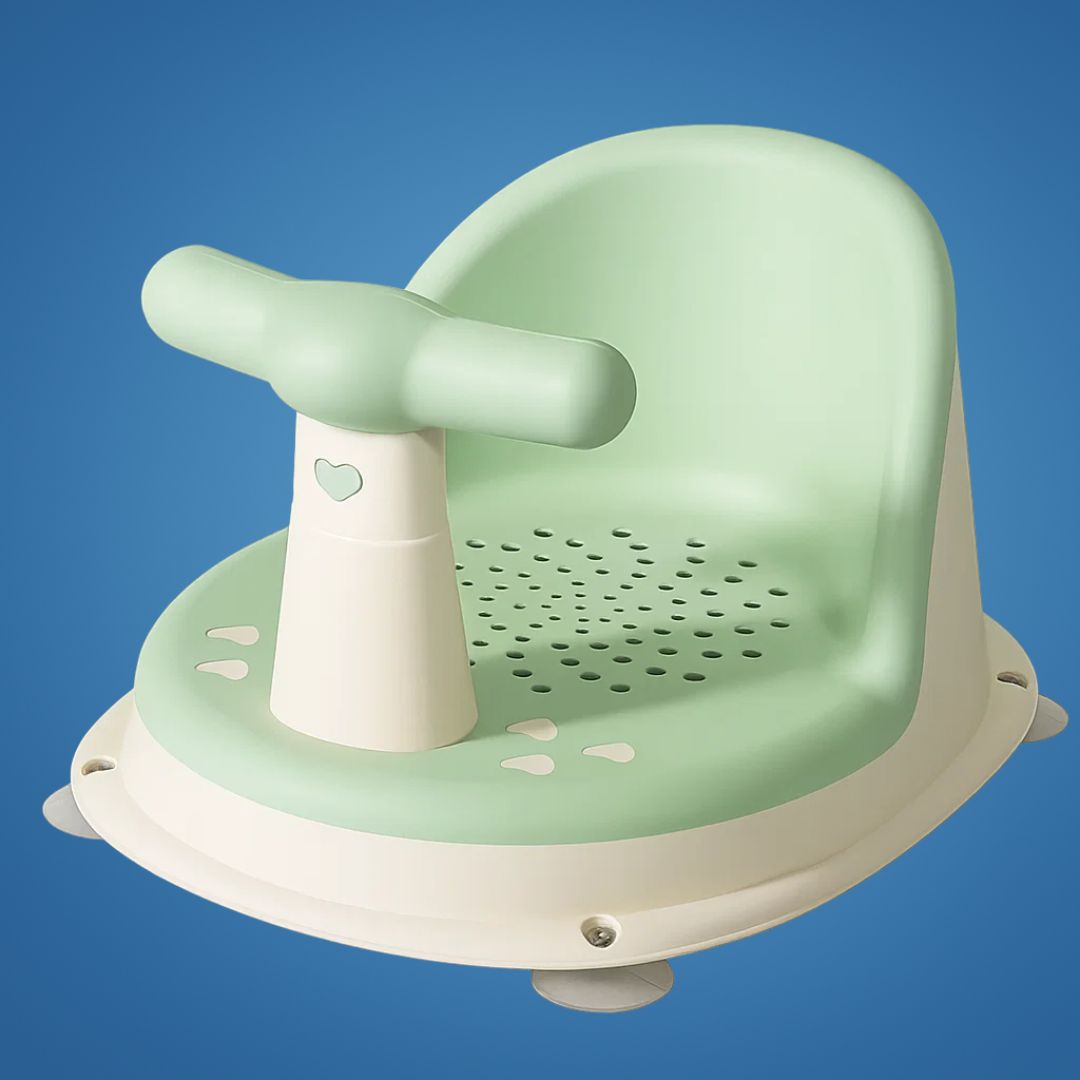 AquaSure | Non‑Slip Baby Bath Seat – Stainless Suction Cups – Premium Soft Cushion – Hands‑Free Parent Use