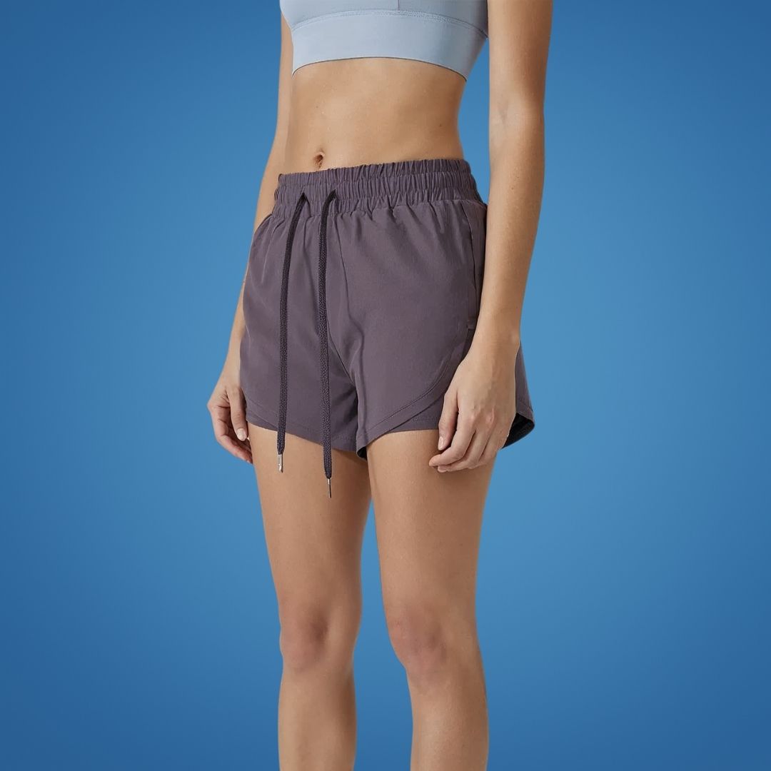 StrideEase | Running Shorts – Anti-Chafe 2-in-1 – Quick-Dry Breathable Fabric – Secure Pocket – Comfort Fit for Runners & Gym Women