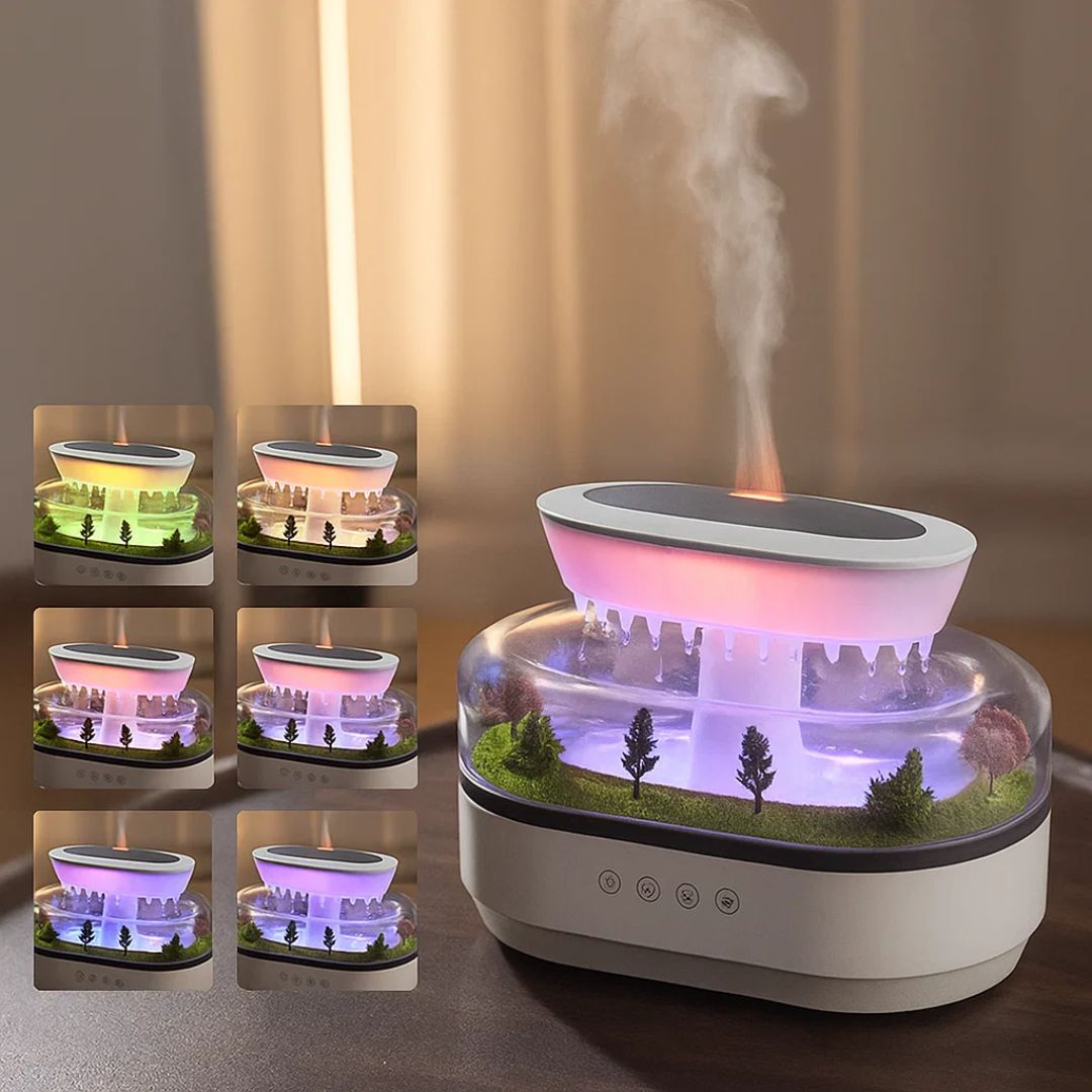 AuraMist | Humidifier Diffuser – Dry-Air Relief – Quiet LED Night Light – Soothe Skin & Breathing – Calm Relaxing Sleep for Home & Bedroom