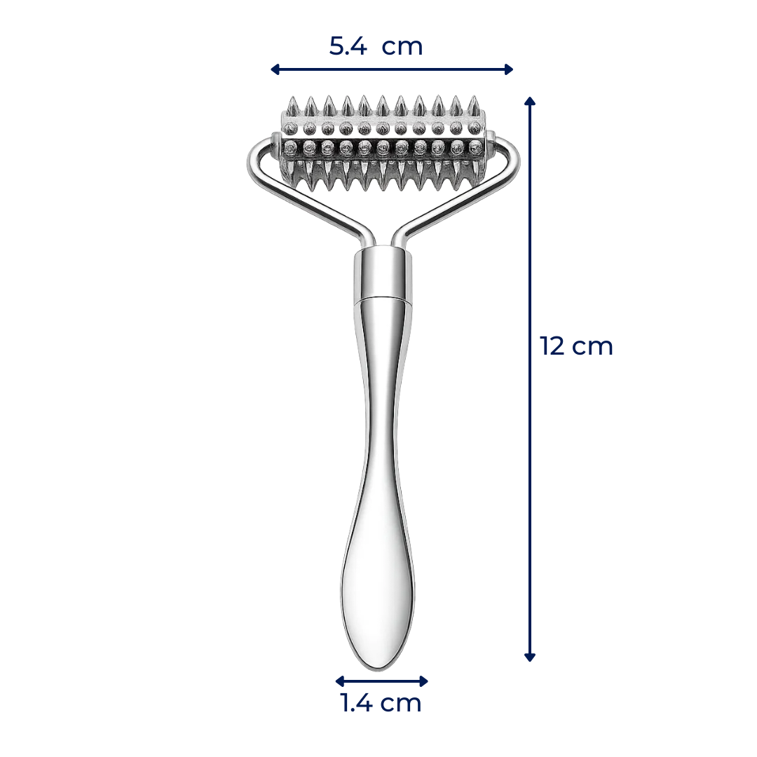 Relaxura | Acupuncture Massage Roller – Stress Relief – Stainless Steel – Improves Circulation – Muscle Pain Relief – Home Spa Self-Care