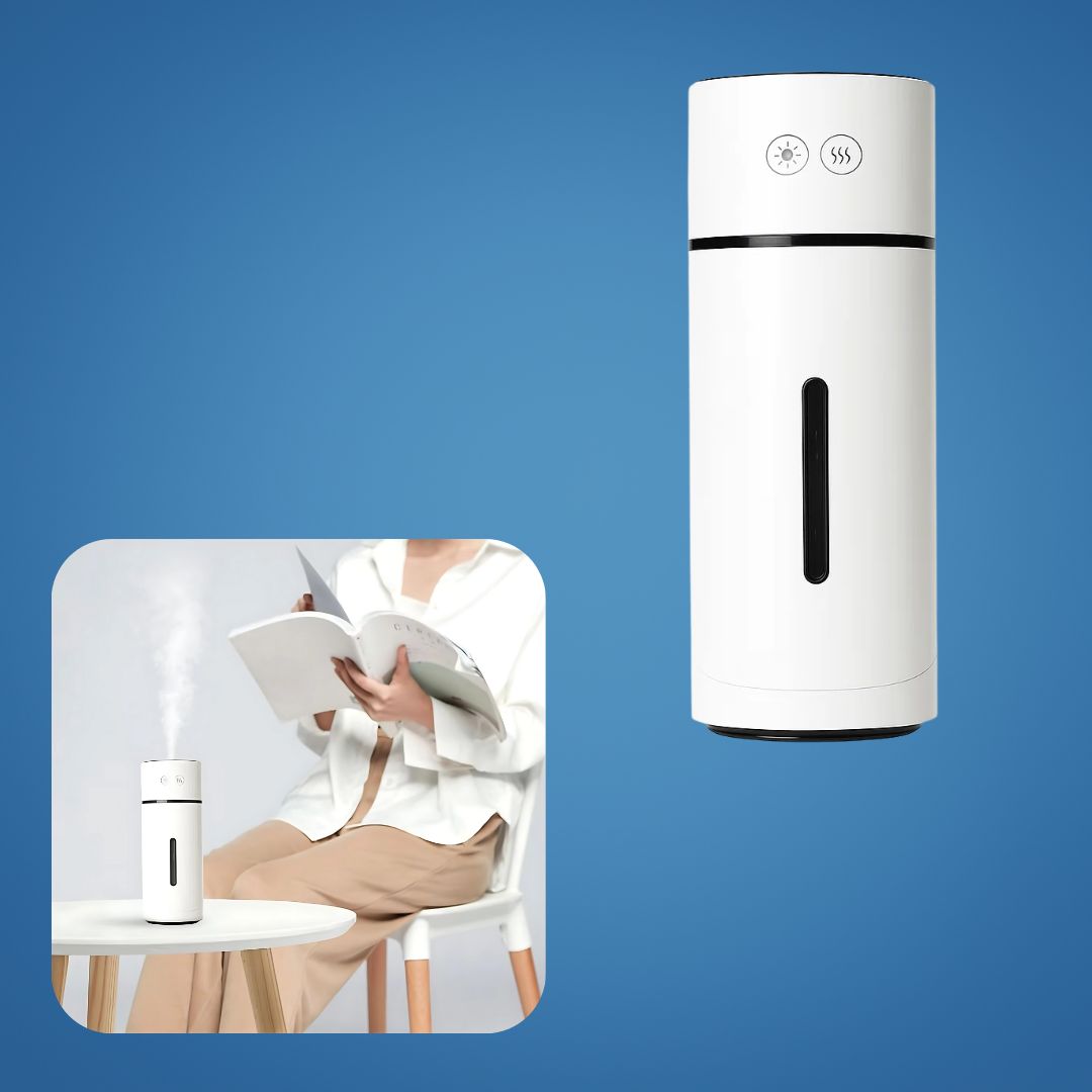 AeroMist | Portable Aromatherapy Humidifier – Ultra Quiet – 90° Tilt Rotation – Relieves Dry Air & Enhances Sleep in Bedroom or Office