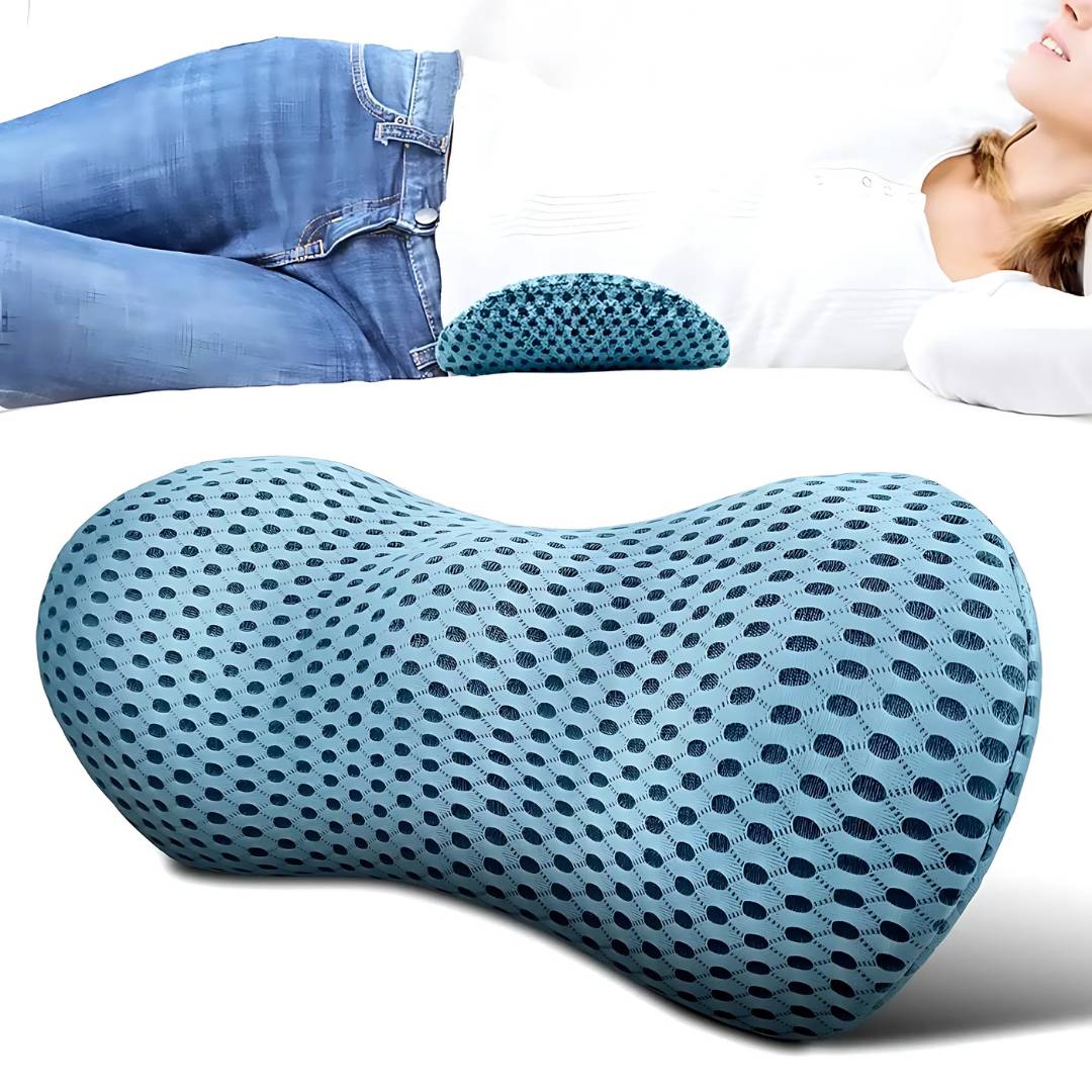 ComfortWave Lumbar Support Cushion | for Lower Back Pain Relief - Ergonomic Design for Office - Driving and Home Use