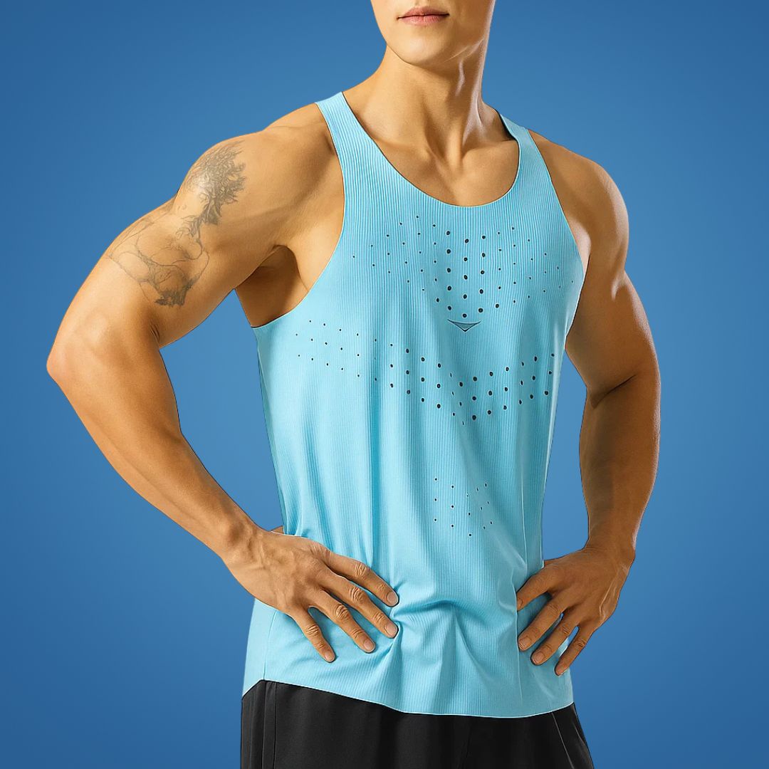 AirFlex | Gym Tank Top – Breathable Ventilated Fabric – Sleeveless Stretch Fit – Men’s Fitness Training & Workout Performance Vest