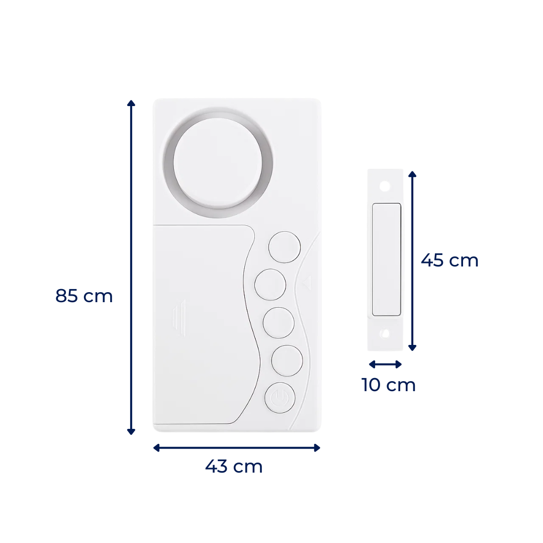 SecureSense | Door Opening Alarm Sensor – Instant Alert Modes – 108dB Loud Slim Design – Easy Install – Protect Kids & Home Security