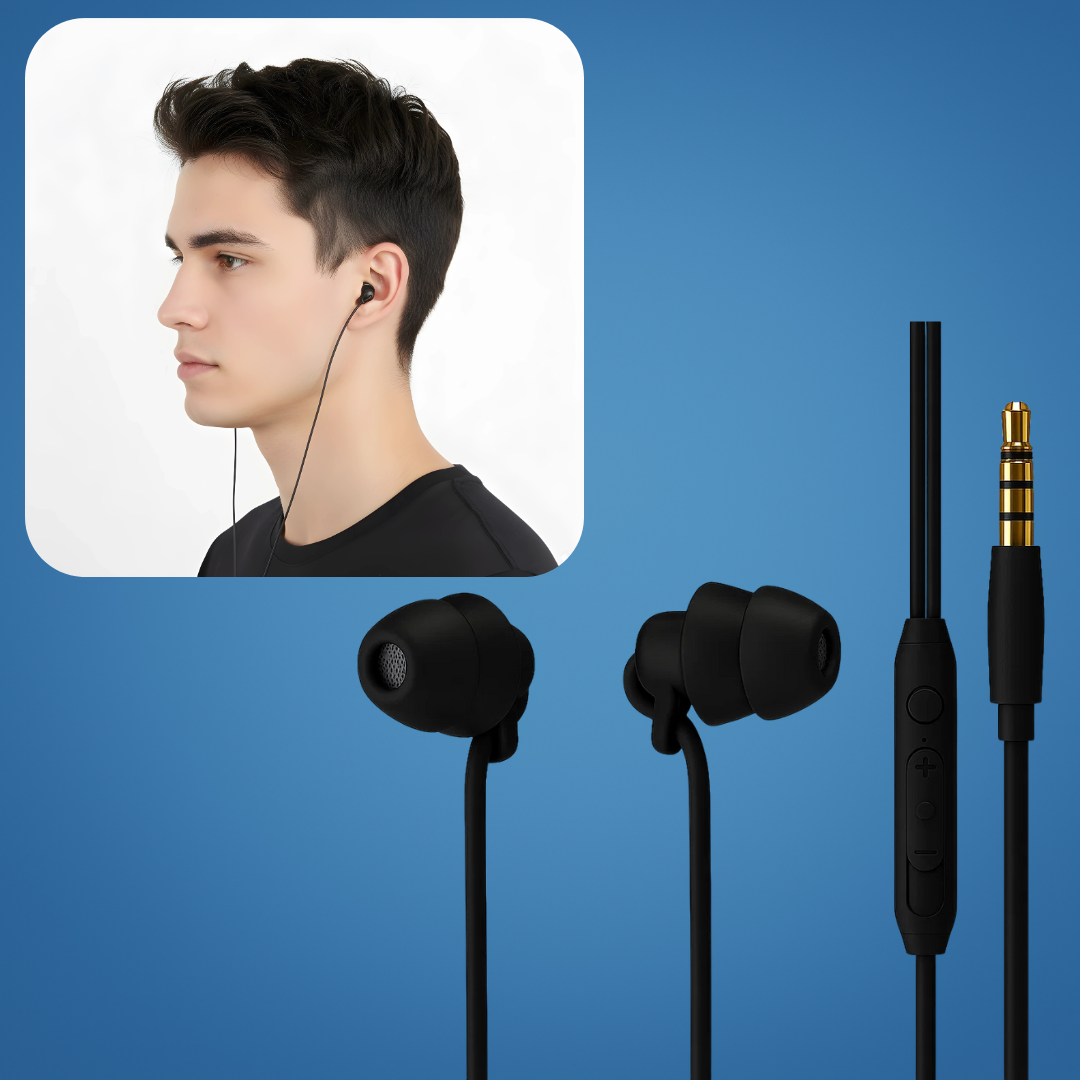 SomniSil | Sleep Earphones – Noise-Cancelling – Ergonomic Silicone – For Side Sleepers – Blocks Snoring & Traffic – All-Night Comfort
