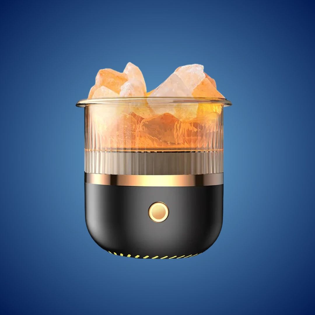 SereniGlow Crystal Salt Humidifier | USB Aroma Diffuser – Night Light & Air Purifier – For Relaxation, Stress Relief & Improved Air Quality