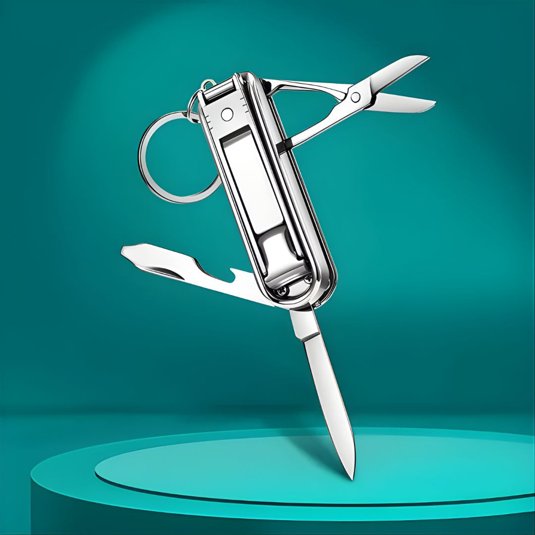 TrimMate | Multi-Function Nail Clipper Tool – 6-in-1 Grooming Gadget – Premium Stainless Steel – Compact Travel Carry for Busy Professionals