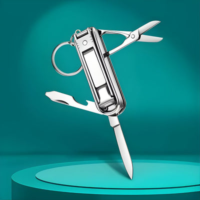 TrimMate | Multi-Function Nail Clipper Tool – 6-in-1 Grooming Gadget – Premium Stainless Steel – Compact Travel Carry for Busy Professionals