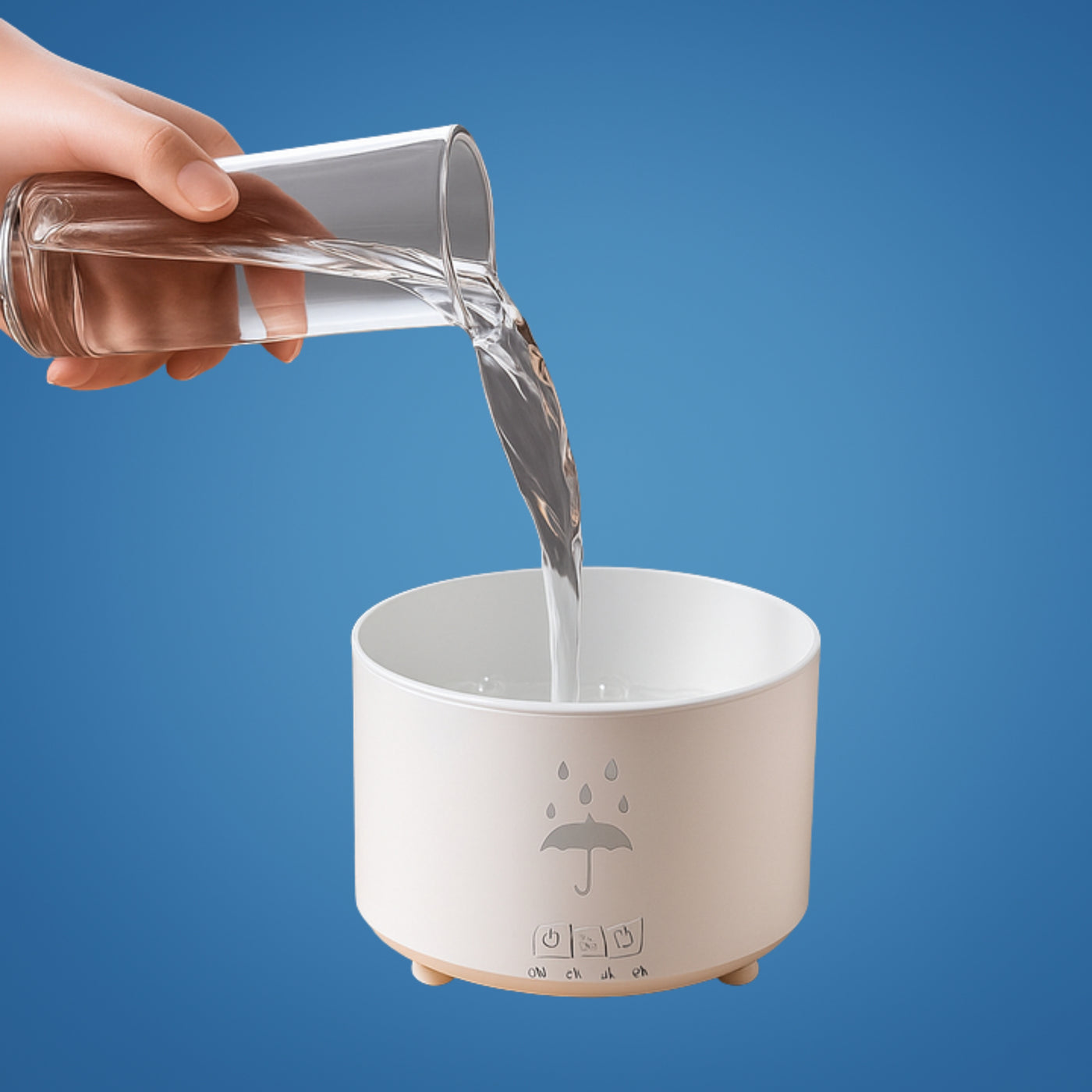 LumiDrop | Ultrasonic Aroma Diffuser – Rotating Umbrella Mist – LED Night Light – Quiet Humidifier for Bedroom